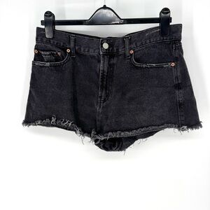 Urban Outfitters BDG distressed Black fray Jean Shorts size 32